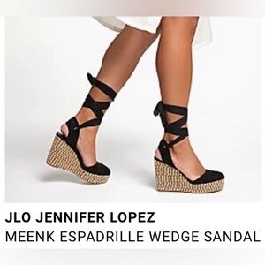 JLO JENNIFER LOPEZ MEENK ESPADRILLE WEDGE SANDAL NIB